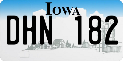 IA license plate DHN182