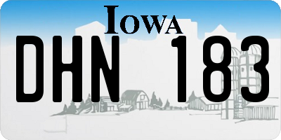 IA license plate DHN183