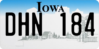 IA license plate DHN184