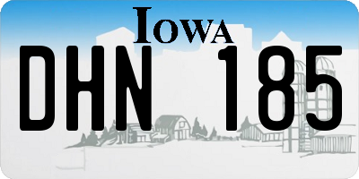 IA license plate DHN185