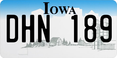 IA license plate DHN189