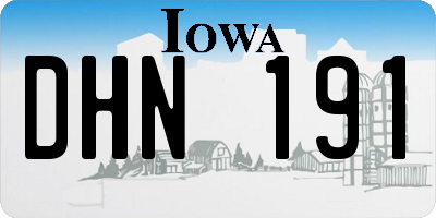 IA license plate DHN191