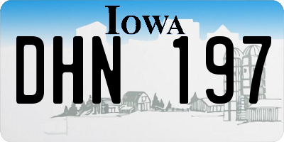 IA license plate DHN197