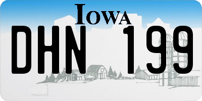 IA license plate DHN199