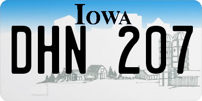 IA license plate DHN207