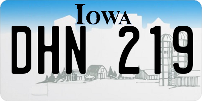 IA license plate DHN219