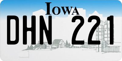 IA license plate DHN221