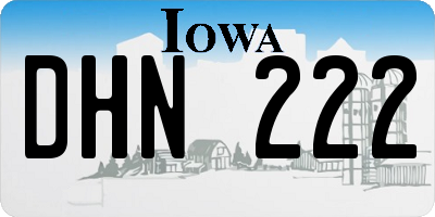 IA license plate DHN222