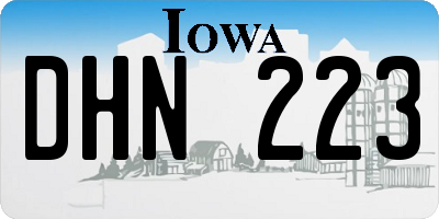 IA license plate DHN223