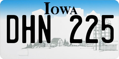 IA license plate DHN225