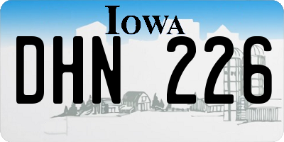 IA license plate DHN226