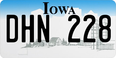 IA license plate DHN228