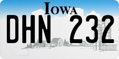 IA license plate DHN232