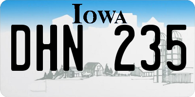 IA license plate DHN235