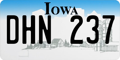 IA license plate DHN237