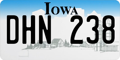 IA license plate DHN238