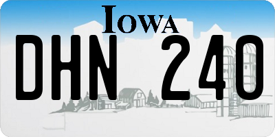 IA license plate DHN240