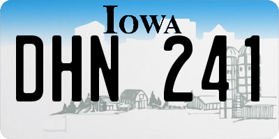 IA license plate DHN241