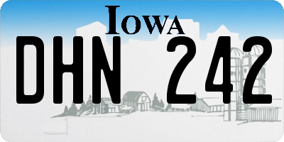 IA license plate DHN242