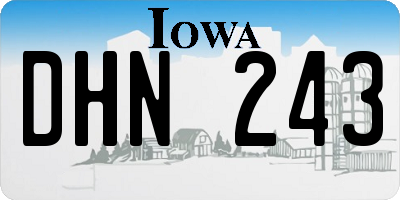 IA license plate DHN243