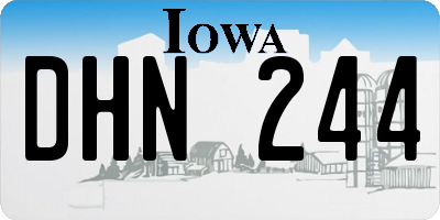 IA license plate DHN244