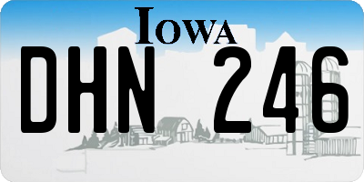 IA license plate DHN246