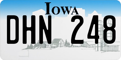 IA license plate DHN248