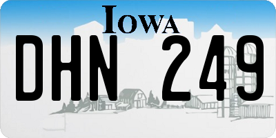 IA license plate DHN249