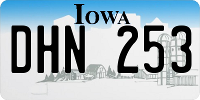 IA license plate DHN253