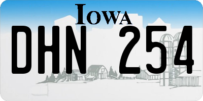 IA license plate DHN254