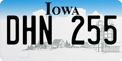 IA license plate DHN255