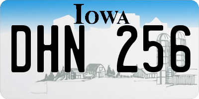 IA license plate DHN256