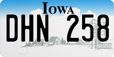 IA license plate DHN258