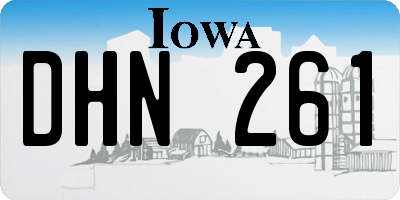 IA license plate DHN261