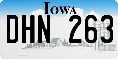 IA license plate DHN263