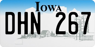 IA license plate DHN267