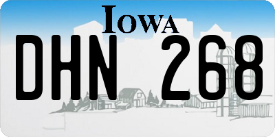 IA license plate DHN268