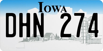 IA license plate DHN274