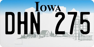 IA license plate DHN275