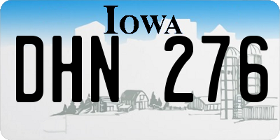 IA license plate DHN276