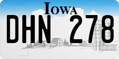 IA license plate DHN278