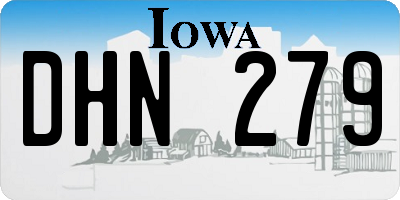 IA license plate DHN279