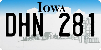 IA license plate DHN281