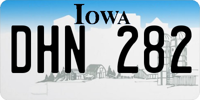 IA license plate DHN282