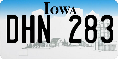 IA license plate DHN283