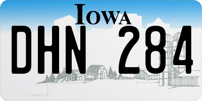 IA license plate DHN284