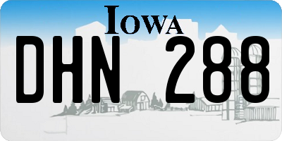 IA license plate DHN288