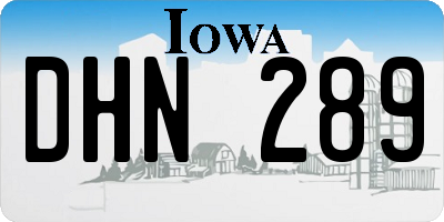 IA license plate DHN289