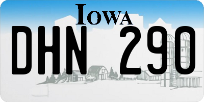 IA license plate DHN290