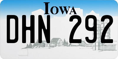 IA license plate DHN292